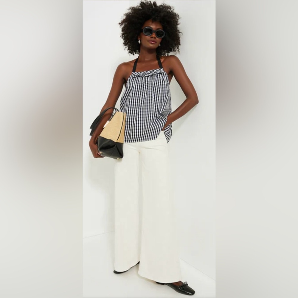 Tuckernuck Navy Gingham Kendall Tank